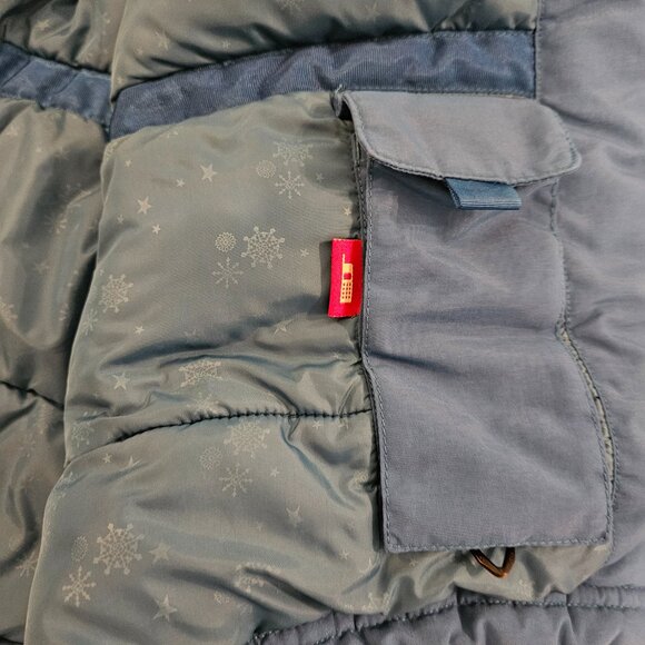 LL Bean VTG 1X XL Ski Jacket Nylon Aqua Blue Women Full Zip Insulated Zip Hood - Picture 9 of 16